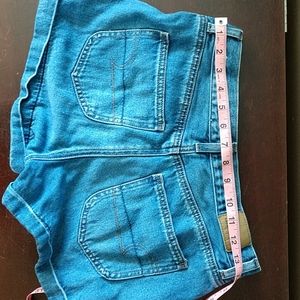 roll hem d denim shorts